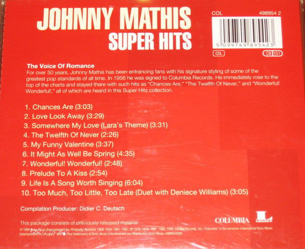 Johnny Mathis : Super Hits (CD, Comp)