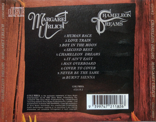 Margaret Urlich : Chameleon Dreams (CD, Album, Ltd, RE, DAD)
