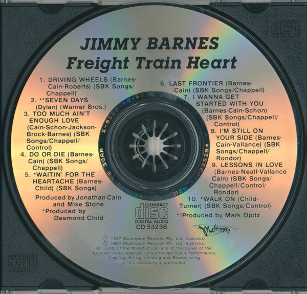 Jimmy Barnes : Freight Train Heart (CD, Album)