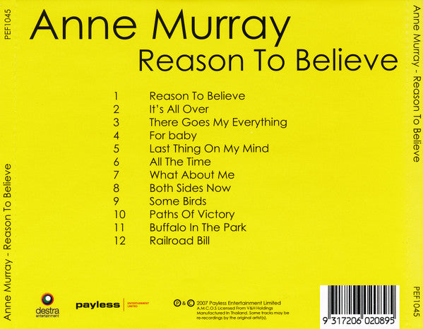 Anne Murray : Reason To Believe (CD, Comp)