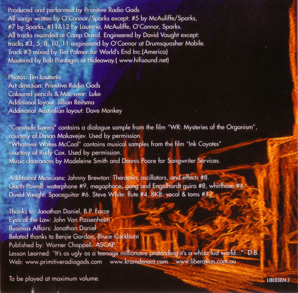 Primitive Radio Gods : White Hot Peach (CD, Album)