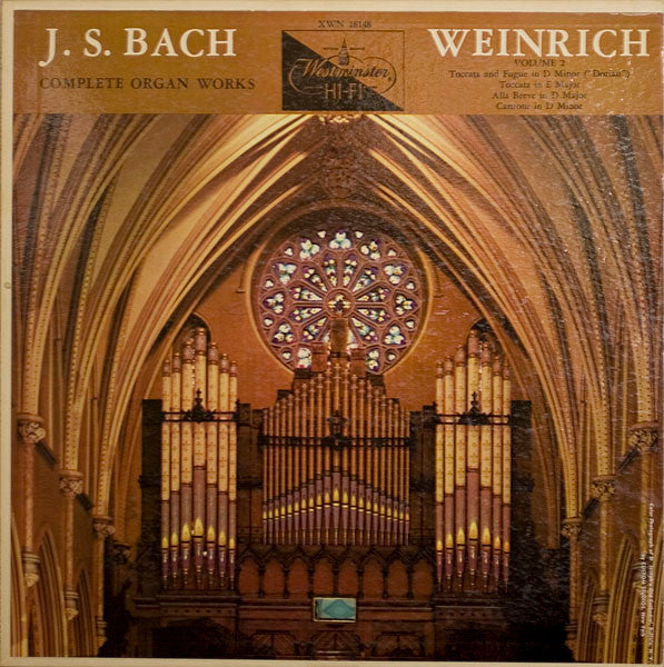Johann Sebastian Bach - Carl Weinrich : Complete Organ Works, Volume 2 (LP, Mon)