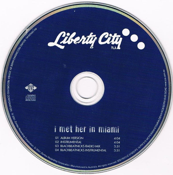 Liberty City (2) : I Met Her In Miami (CD, Single)