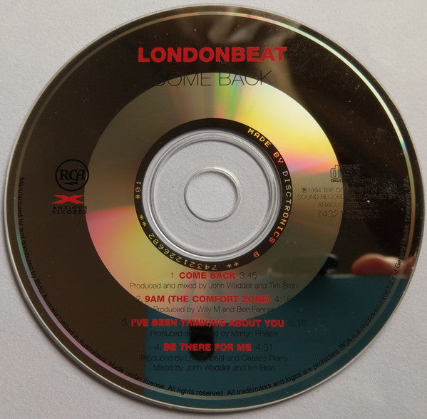 Londonbeat : Come Back (CD, Single, Car)