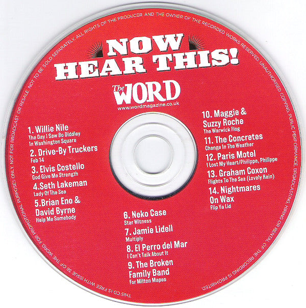 Various : Now Hear This! (14 Great Tunes Hand-Picked By The Word) (CD, Comp, Promo, Car)