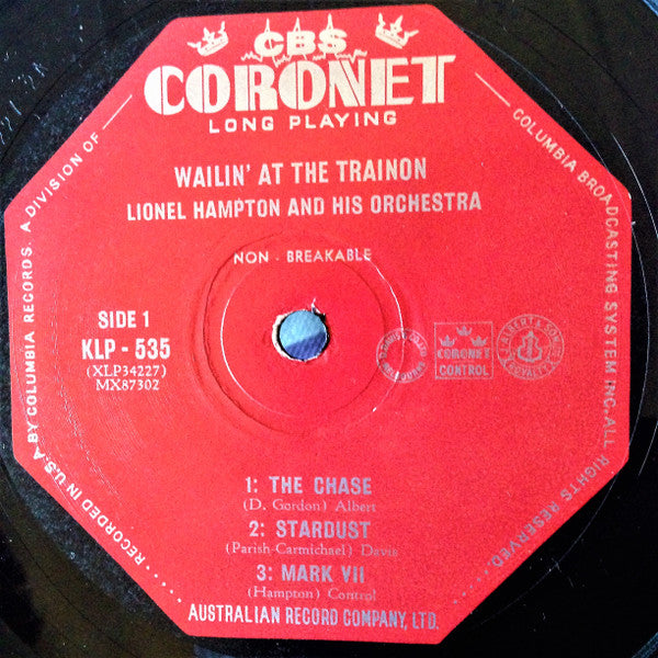 Lionel Hampton And His Orchestra : Wailin' At The Trianon (LP, Album, Mono)