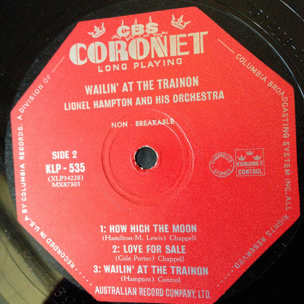 Lionel Hampton And His Orchestra : Wailin' At The Trianon (LP, Album, Mono)