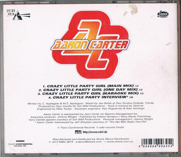 Aaron Carter : Crazy Little Party Girl (CD, Single, Ltd)