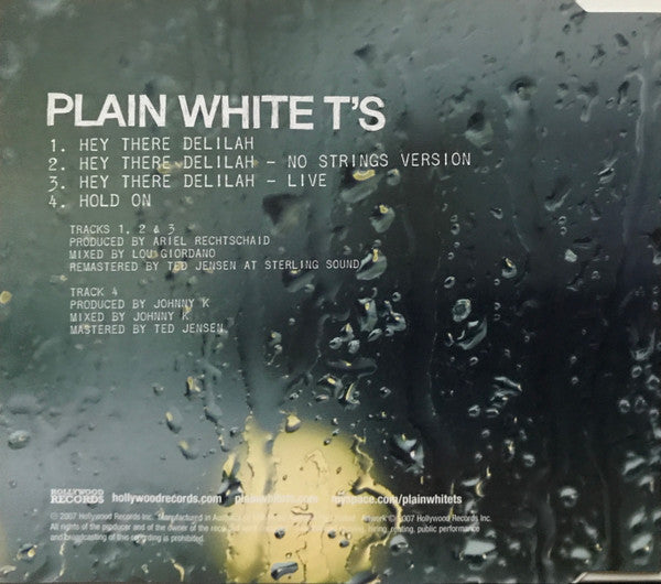 Plain White T's : Hey There Delilah (CD, Single)