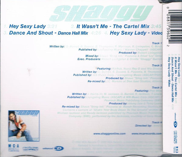 Shaggy Featuring Brian & Tony Gold : Hey Sexy Lady (CD, Single, Enh)