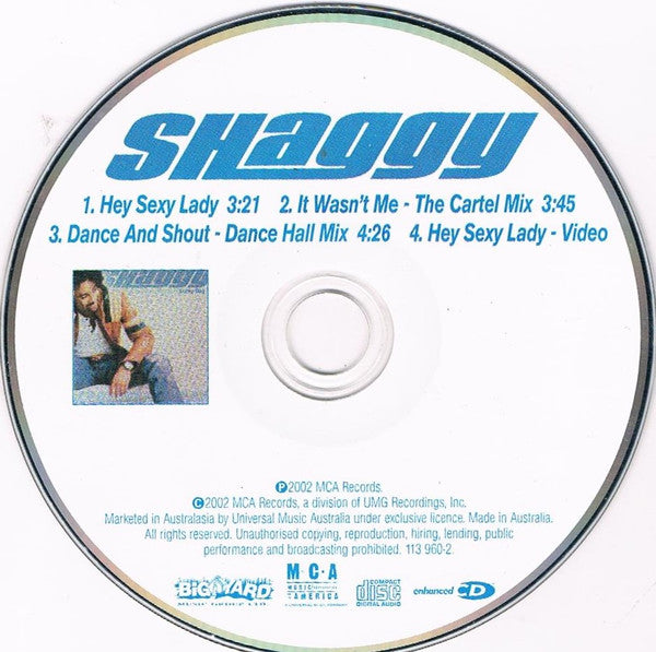 Shaggy Featuring Brian & Tony Gold : Hey Sexy Lady (CD, Single, Enh)
