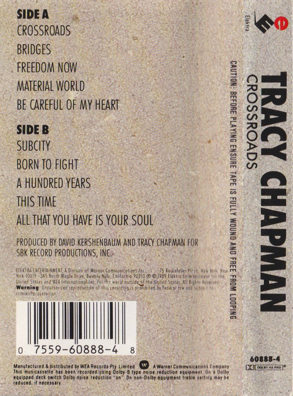 Tracy Chapman : Crossroads (Cass, Album, Cle)