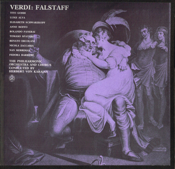 Verdi* - Tito Gobbi, Luigi Alva, Elisabeth Schwarzkopf, Anno Moffo*, Rolando Panerai, Tomaso Spataro, Renato Ercolani, Nicola Zaccaria, Nan Merriman, Fedora Barbieri, The Philharmonic Orchestra* And Chorus* Conducted By Herbert von Karajan : Falstaff (3xLP, Album, Club, RE + Box)