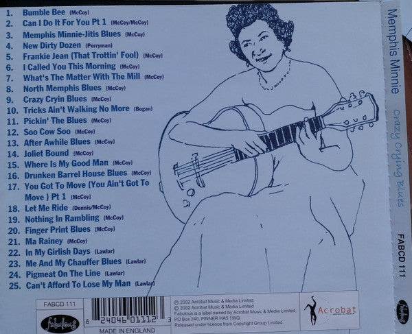 Memphis Minnie : Crazy Crying Blues (CD, Comp)