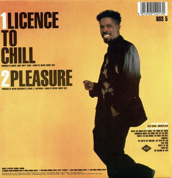 Billy Ocean : Licence To Chill (7", Single)