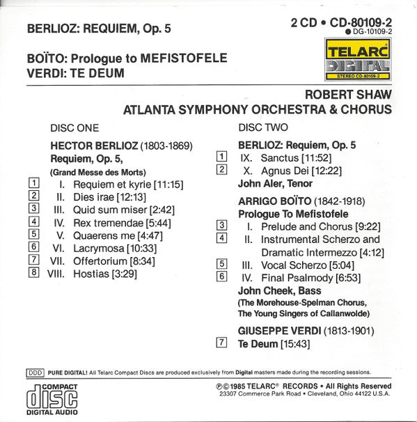 Hector Berlioz : Requiem (Grand Messe Des Morts) (2xCD, Box)