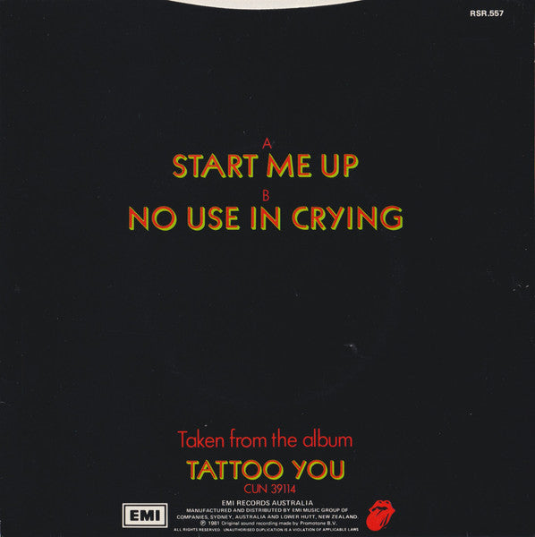 The Rolling Stones : Start Me Up (7", Single, Pic)