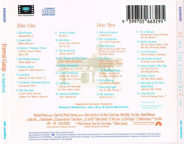 Various : Forrest Gump - The Soundtrack (2xCD, Comp, RE)