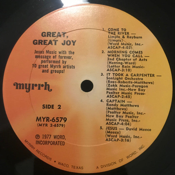 Various : Great, Great Joy (LP, Comp)
