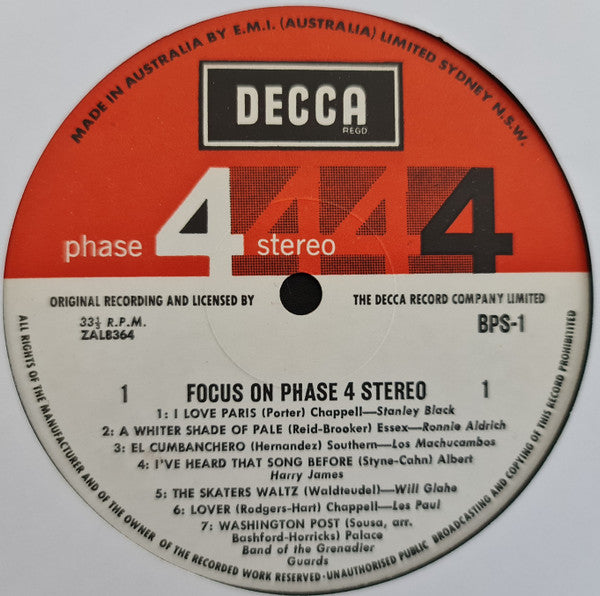 Various : Focus On Phase 4 Stereo (LP, Comp)