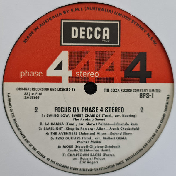Various : Focus On Phase 4 Stereo (LP, Comp)