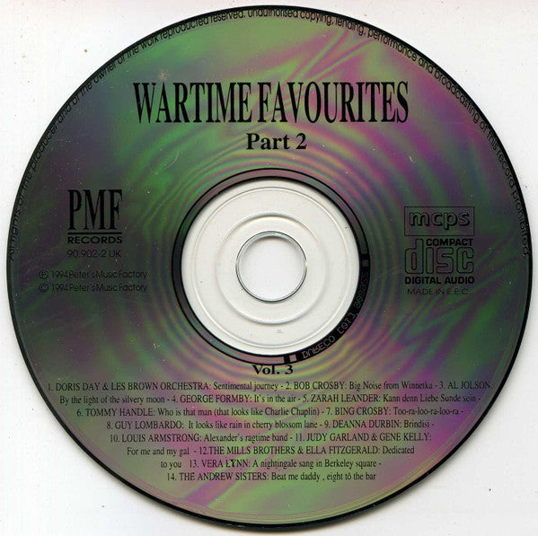 Various : Wartime Favourites Part 2 Vol.3 (CD, Comp)