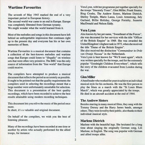 Various : Wartime Favourites Part 2 Vol.3 (CD, Comp)