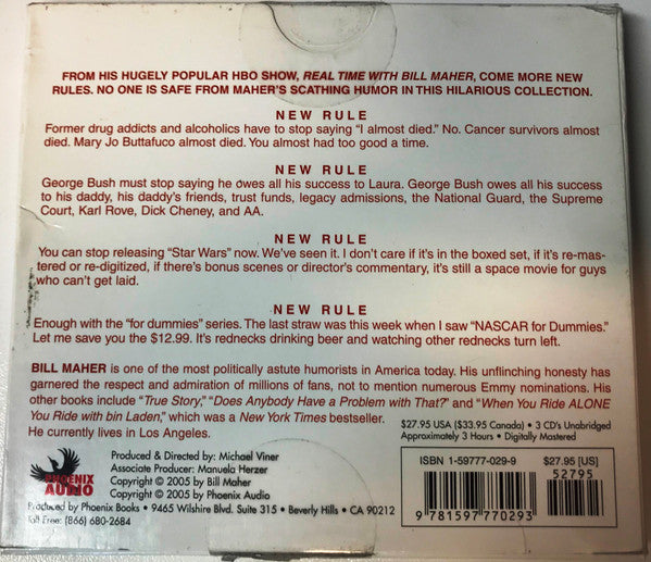 Bill Maher : New Rules (Polite Musings From A Timid Observer) (3xCD)
