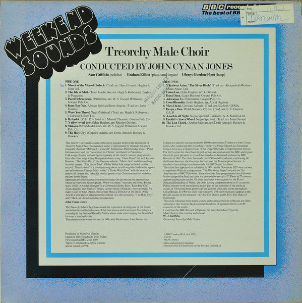 Treorchy Male Choir Conducted By John Cynan Jones : Treorchy Male Choir (LP, Comp)