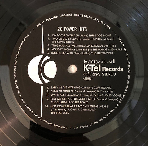 Various : 20 Power Hits (LP, Comp)
