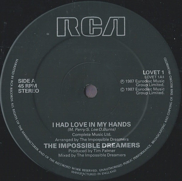 The Impossible Dreamers : I Had Love In My Hands (12")