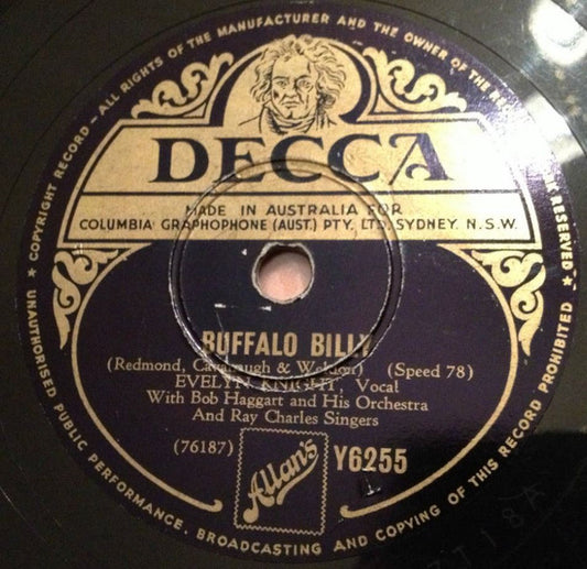 Evelyn Knight : Buffalo Billy / Blind Date (Shellac, 10")