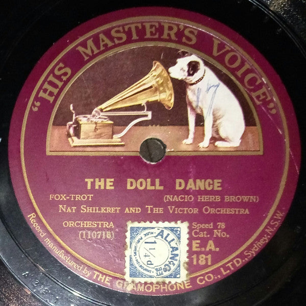 Nat Shilkret And The Victor Orchestra : The Doll Dance / Flapperette (Shellac, 10")
