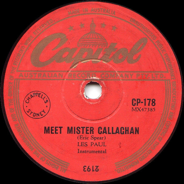 Les Paul & Mary Ford / Les Paul : Take Me In Your Arms And Hold Me / Meet Mister Callaghan (Shellac, 10")