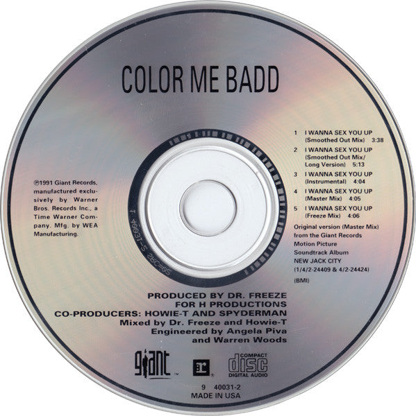 Color Me Badd : I Wanna Sex You Up (CD, Maxi, Dig)