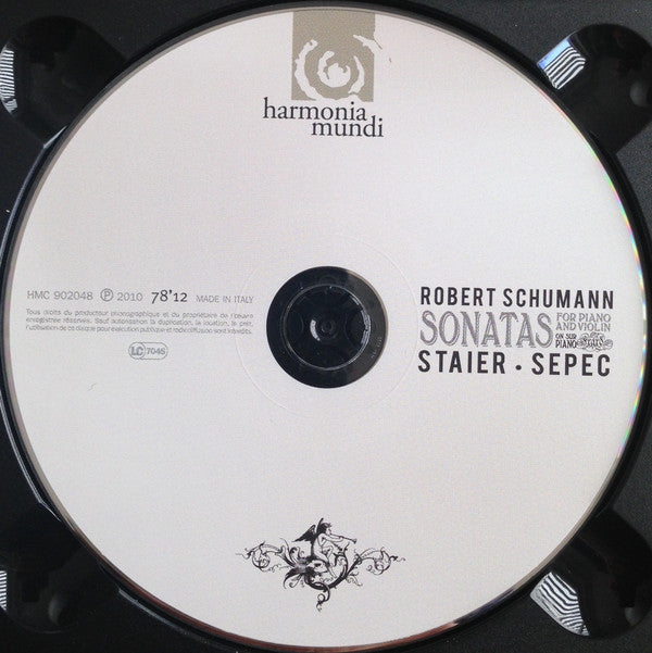 Robert Schumann, J.S. Bach* - Staier* •  Sepec* : Sonatas For Piano And Violin / Ciaccona For Violin & Piano / Gesänge Der Frühe Op.133 (CD, Album)