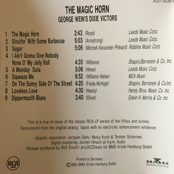 George Wein's Dixie-Victors* Featuring Ruby Braff : The Magic Horn (CD, Album)