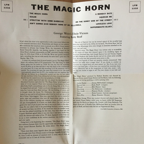 George Wein's Dixie-Victors* Featuring Ruby Braff : The Magic Horn (CD, Album)