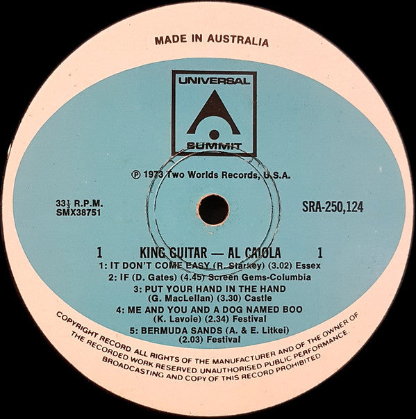 Al Caiola : King Guitar (LP)