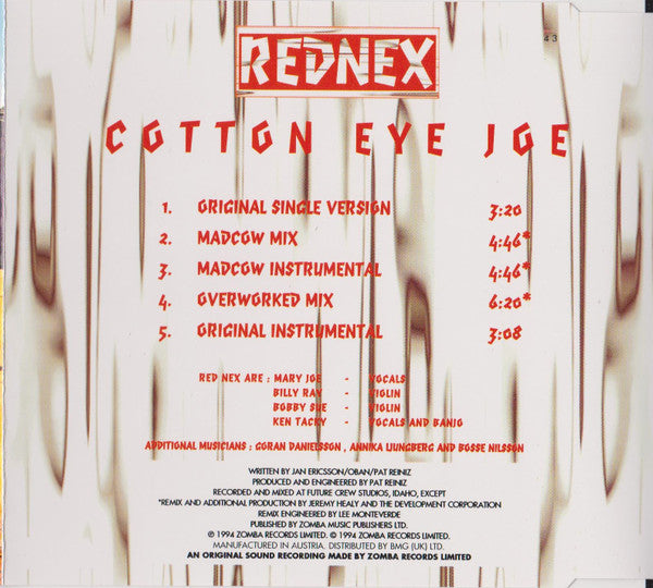 Rednex : Cotton Eye Joe (CD, Single)