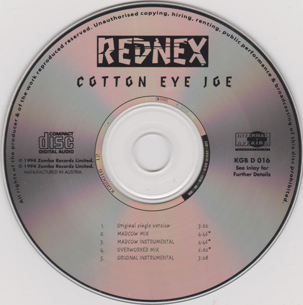Rednex : Cotton Eye Joe (CD, Single)