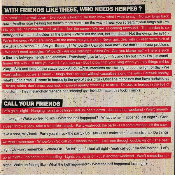 Zebrahead : Call Your Friends (CD, Album)