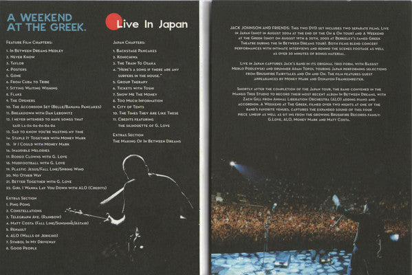 Jack Johnson And Friends Of Jack Johnson : A Weekend At The Greek. / Jack Johnson Live In Japan (2xDVD-V, NTSC)
