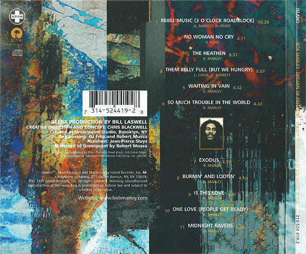 Bob Marley : Dreams Of Freedom (Ambient Translations Of Bob Marley In Dub) (CD, Album, RE)