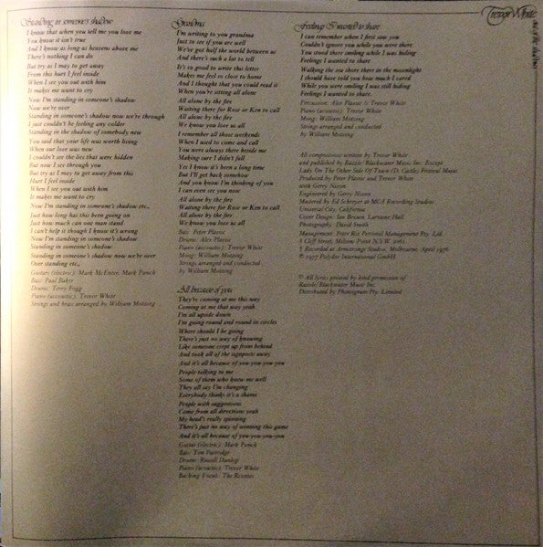 Trevor White (4) : Out Of The Shadows (LP, Album)