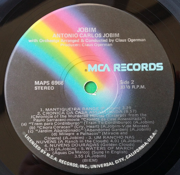 Antonio Carlos Jobim : Jobim (LP, Album, Gat)