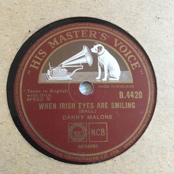 Danny Malone (6) : When Irish Eyes Are Smiling / Her Name Is Mary (Shellac, 10")