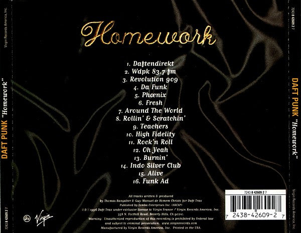 Daft Punk : Homework (CD, Album)