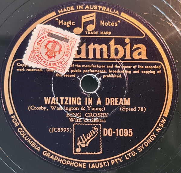 Bing Crosby : Waltzing In A Dream / Please (Shellac, 10", RP)