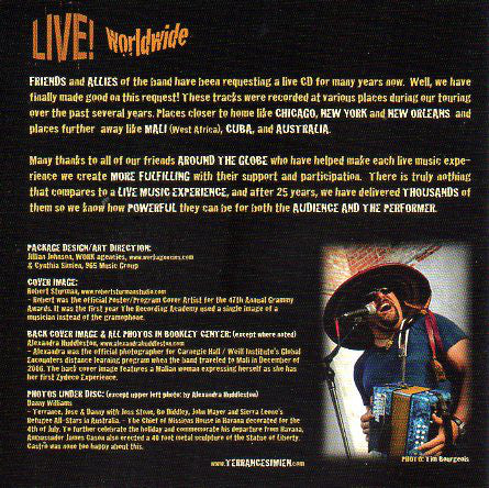 Terrance Simien And The Zydeco Experience : Live! Worldwide (CD, Album)
